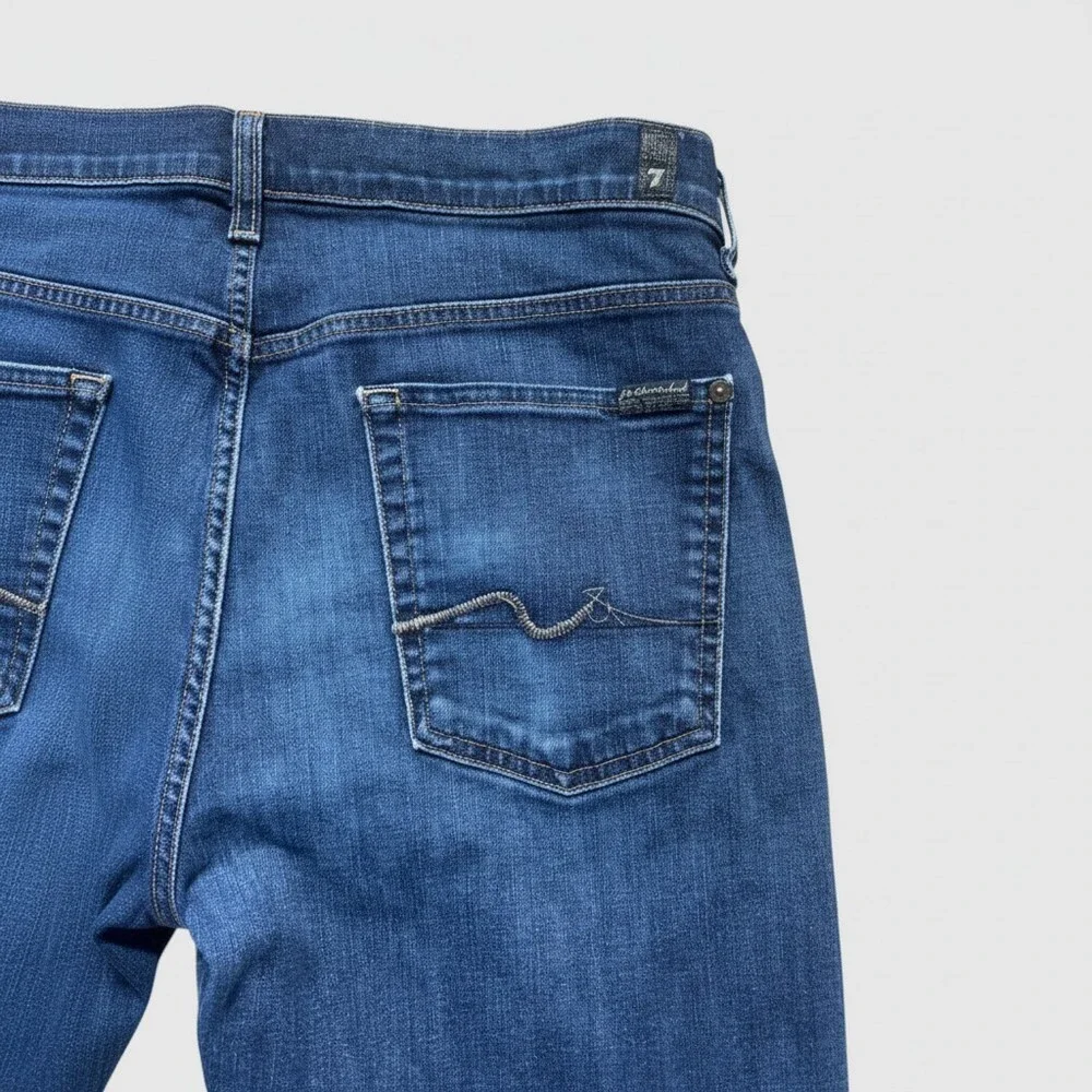 7 For All Mankind Standard Straight Leg Jeans Men's 36x30 Medium Blue Wash